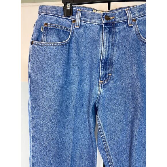 LL Bean Men's Blue Denim Jeans 33x30 Natural Fit Straight Leg - Picture 3 of 12